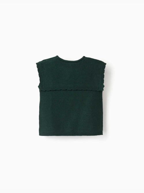 Gilet sans manches en maille avec détails torsadés b&s - Kiabi