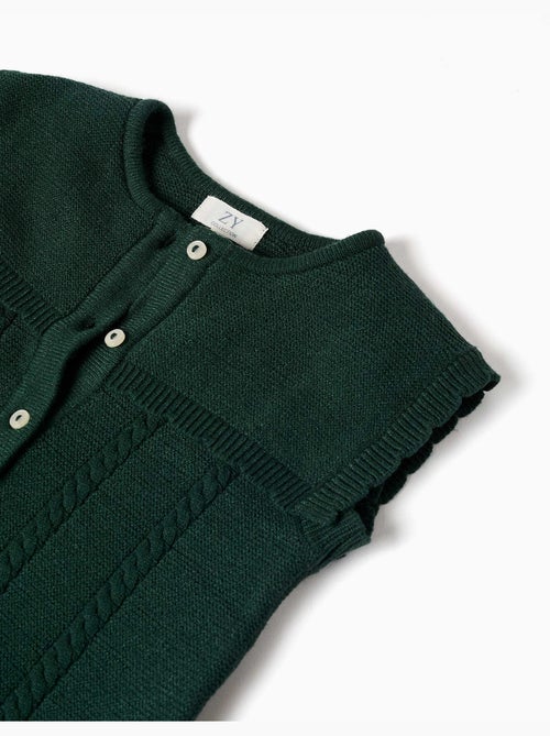 Gilet sans manches en maille avec détails torsadés b&s - Kiabi