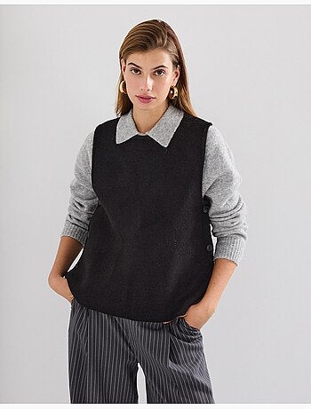 Gilet sans manches en maille, MO Fashion