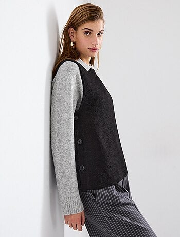 Gilet sans manches en maille, MO Fashion