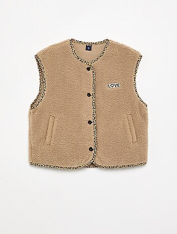 Gilet sans manches en moumoute