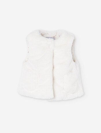 Gilet sans manches en peluche douce