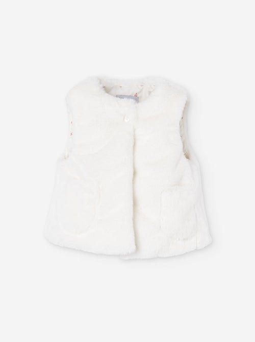 Gilet sans manches en peluche douce - Kiabi