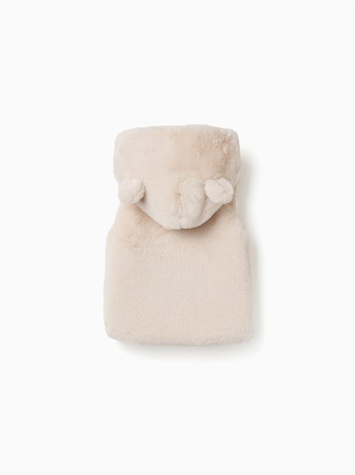 Gilet sans manches en peluche douce synthétique à capuche - Kiabi Gilet sans manches en peluche douce synthétique à capuche - Kiabi