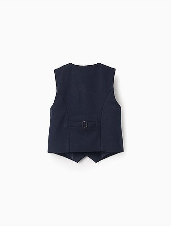 Gilet sans manches en piqué avec poches décoratives