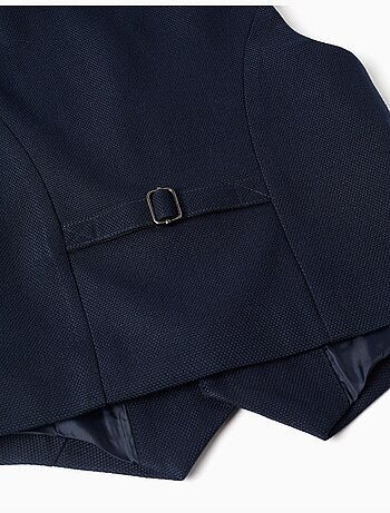 Gilet sans manches en piqué avec poches décoratives