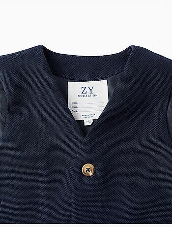 Gilet sans manches en piqué avec poches décoratives