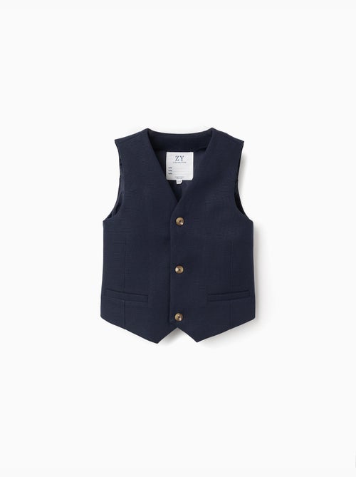 Gilet sans manches en piqué avec poches décoratives - Kiabi