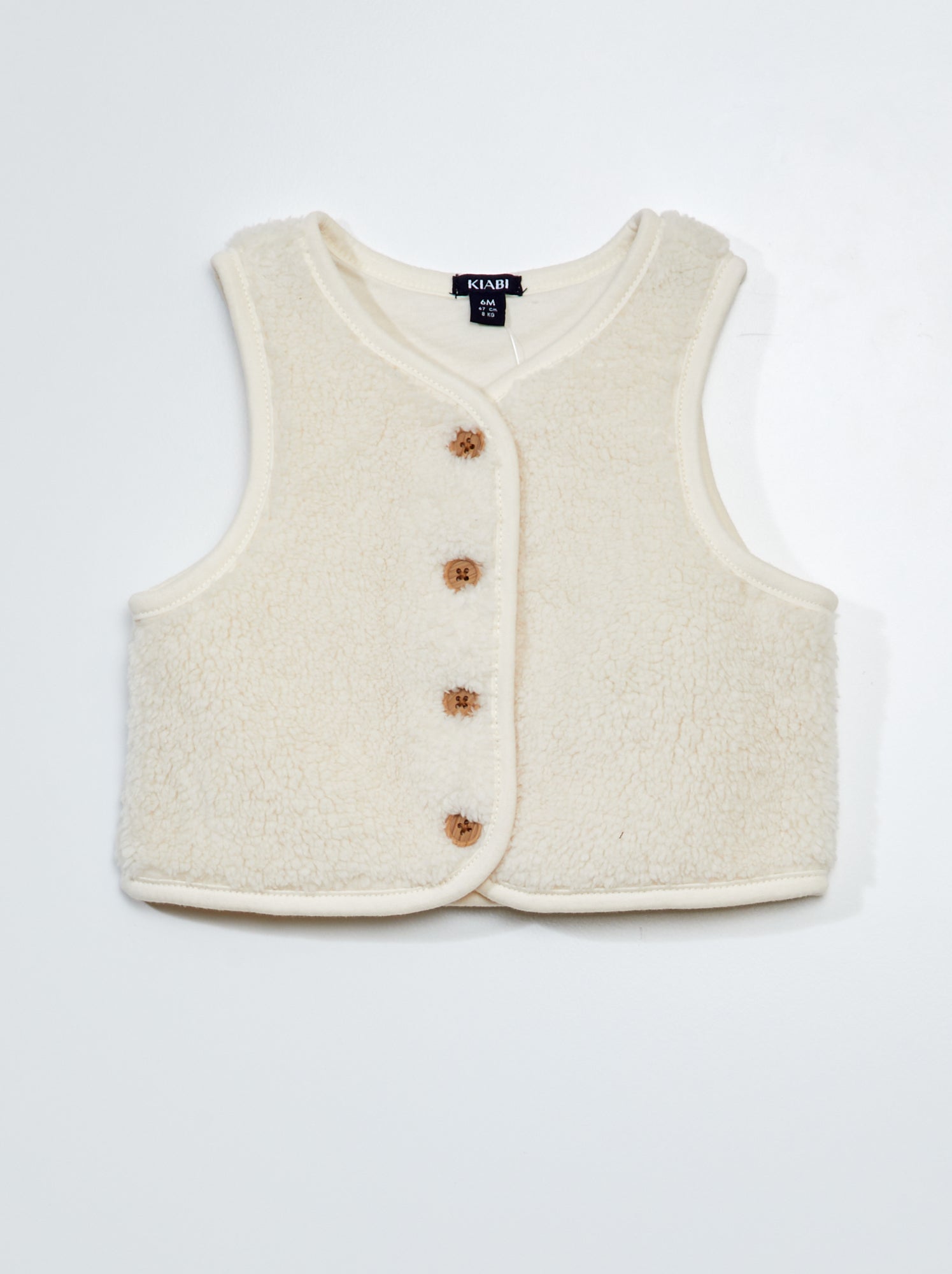 Gilet Sans Manches En Sherpa Fille Vertbaudet – Chaud, Doux, Avec Poches Et Fermeture Pression, Col Rond