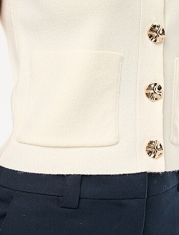 Gilet sans manches en tricot ottoman