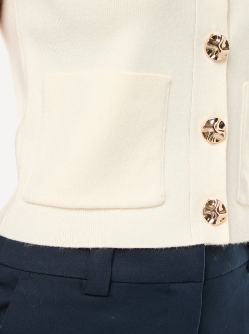 Gilet sans manches en tricot ottoman - Kiabi