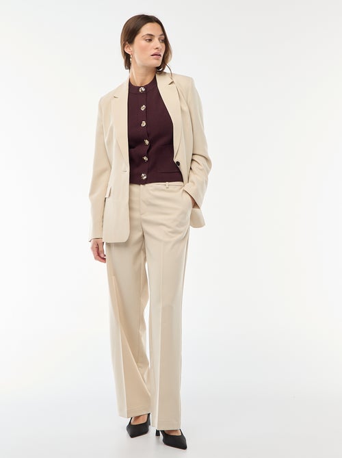 Gilet sans manches en tricot ottoman - Kiabi