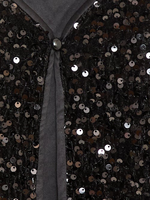 Gilet sans manches en velours avec sequins - Kiabi