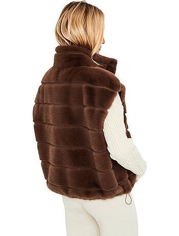 Gilet sans manches fausse fourrure pc2