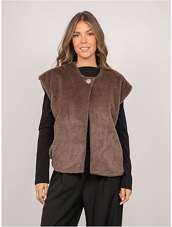 Gilet sans manches fausse fourrure ulla