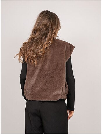 Gilet sans manches fausse fourrure ulla