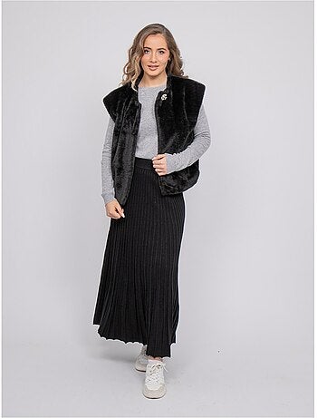 Gilet sans manches fausse fourrure ulla