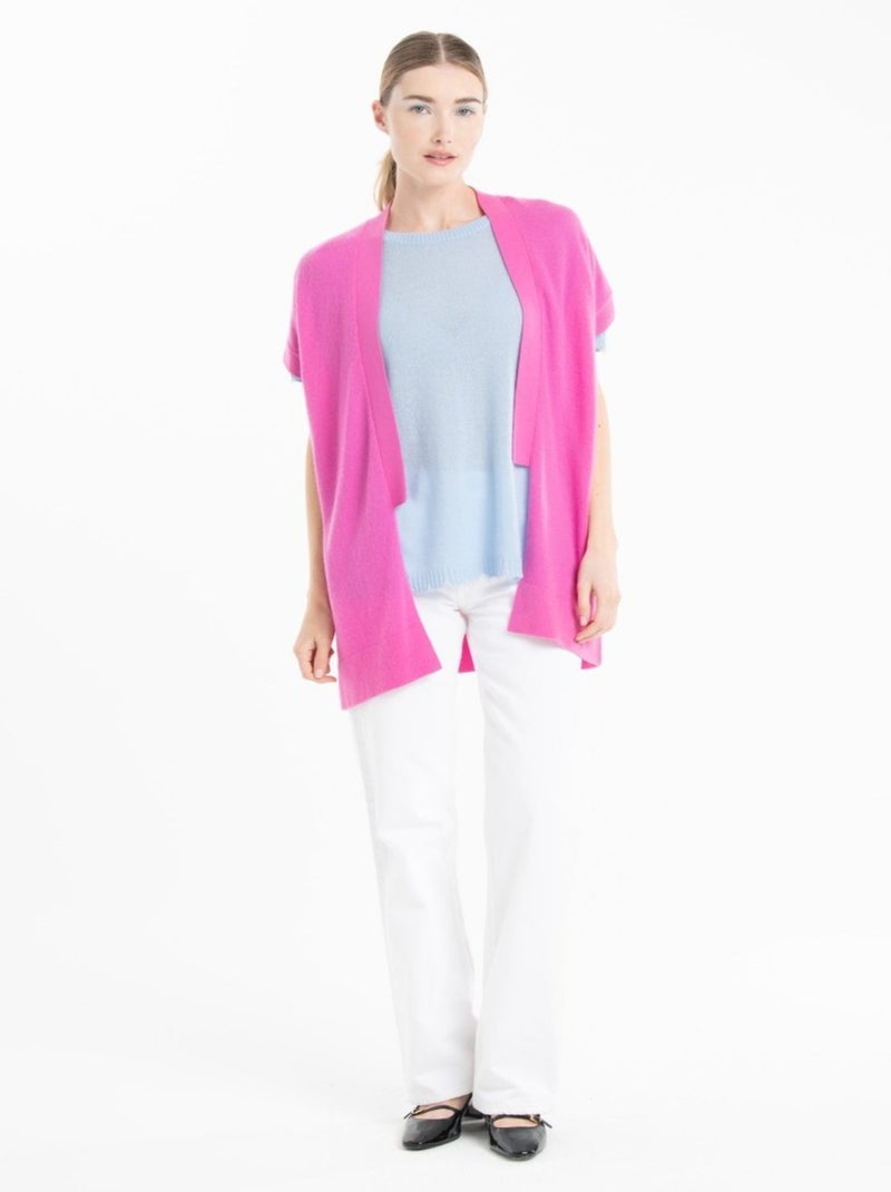 Gilet sans manches femme 100% cachemire - RIA 4 Rose - Kiabi