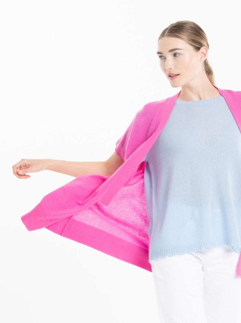 Gilet sans manches femme 100% cachemire - RIA 4 Rose - Kiabi
