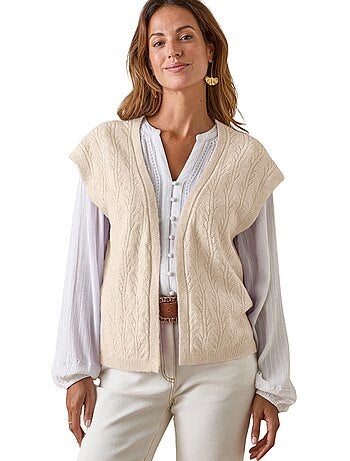 Gilet sans manches femme 5% laine