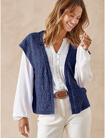 Gilet sans manches femme 5% laine