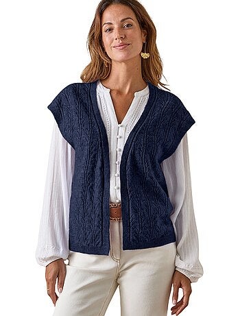 Gilet sans manches femme 5% laine