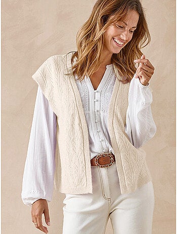 Gilet sans manches femme 5% laine