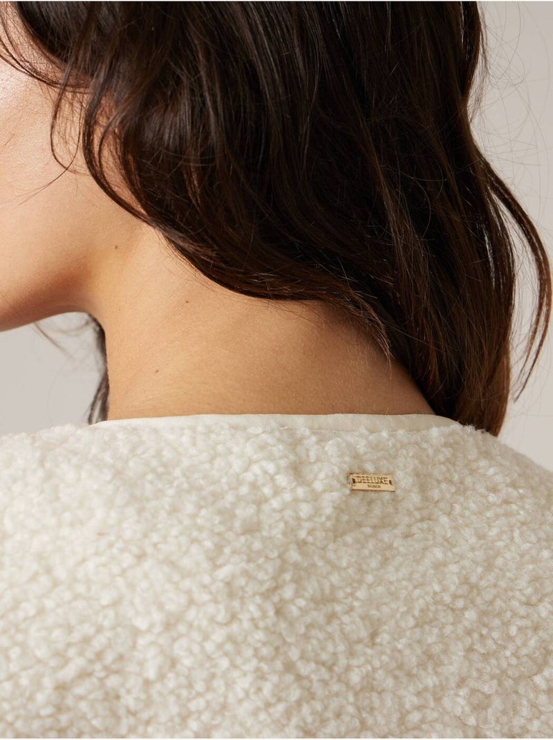 Gilet sans manches femme au toucher doux et texturé 'Deeluxe' Beige argile - Kiabi