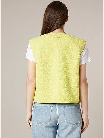 Gilet sans manches femme au toucher doux et texturé 'Deeluxe'