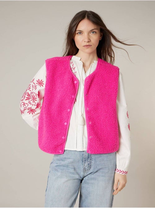Gilet sans manches femme au toucher doux et texturé 'Deeluxe' - Kiabi