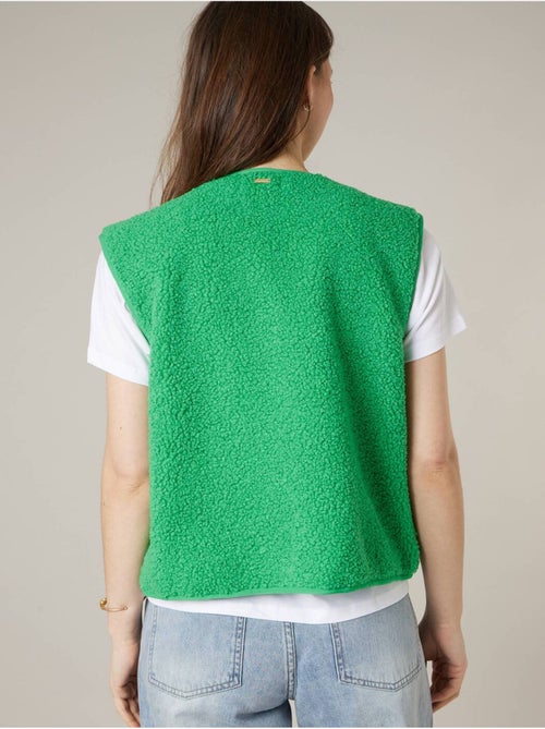 Gilet sans manches femme au toucher doux et texturé 'Deeluxe' - Kiabi