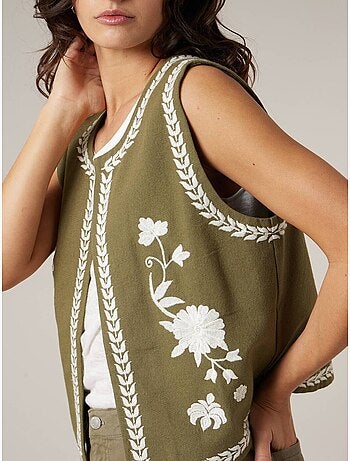 Gilet sans manches femme bohème 100% coton 'Deeluxe'