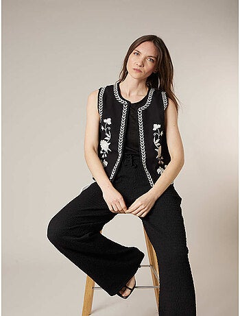 Gilet sans manches femme bohème 100% coton 'Deeluxe'