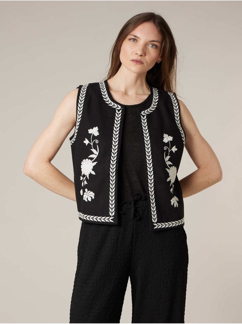 Gilet sans manches femme bohème 100% coton 'Deeluxe' - Kiabi