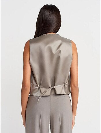 Gilet sans manches femme col v dilvin