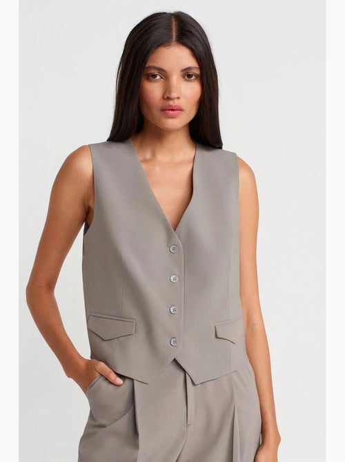 Gilet sans manches femme col v dilvin - Kiabi Gilet sans manches femme col v dilvin - Kiabi