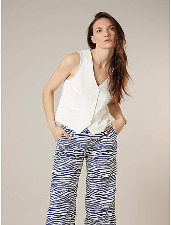 Gilet sans manches femme style tailleur coupe élégante 'Deeluxe'