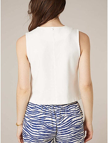 Gilet sans manches femme style tailleur coupe élégante 'Deeluxe'