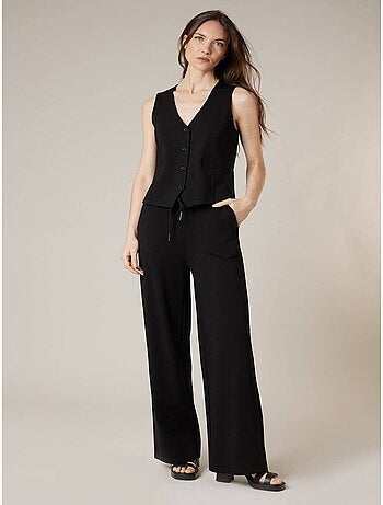 Gilet sans manches femme style tailleur coupe élégante 'Deeluxe'