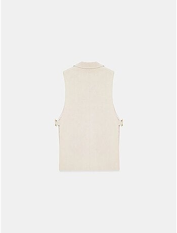 Gilet sans manches femme uni à col châle dilvin