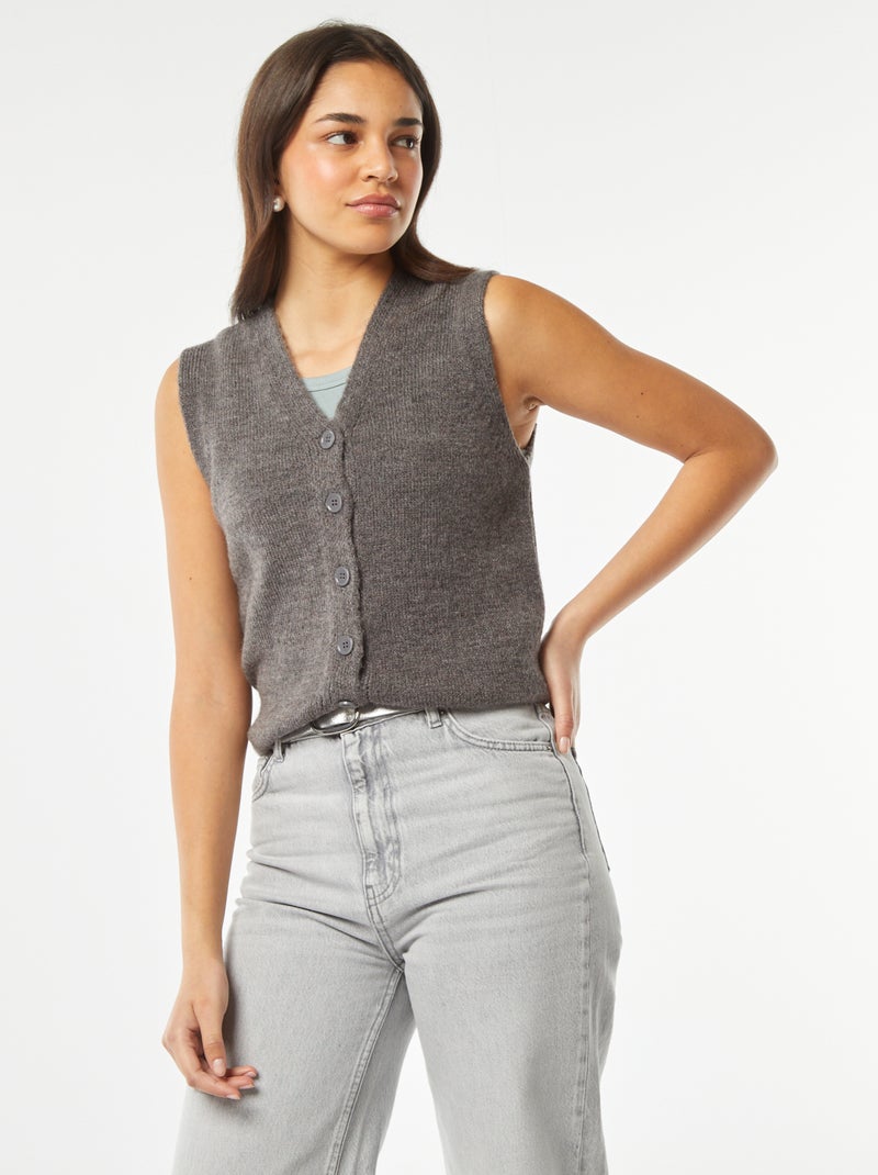 Gilet sans manches GRIS - Kiabi