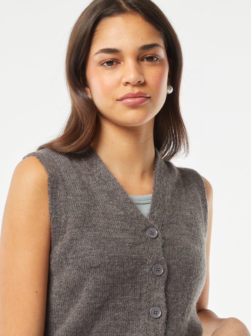 Gilet sans manches GRIS - Kiabi