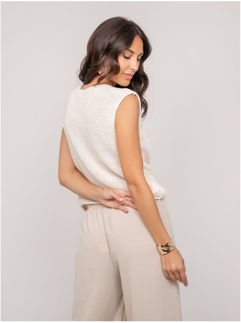 Gilet sans manches KOLZA Ecru - Kiabi
