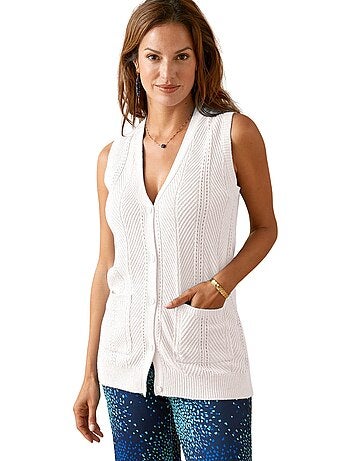 Gilet sans manches maille ajourée - DAXON