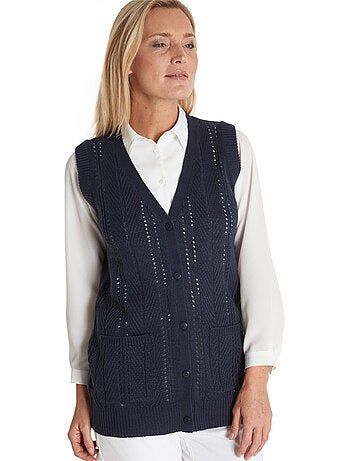 Gilet sans manches maille ajourée - DAXON