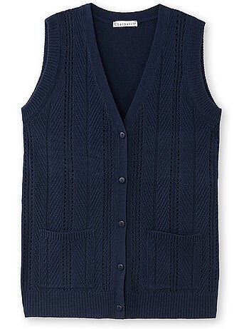 Gilet sans manches maille ajourée - DAXON