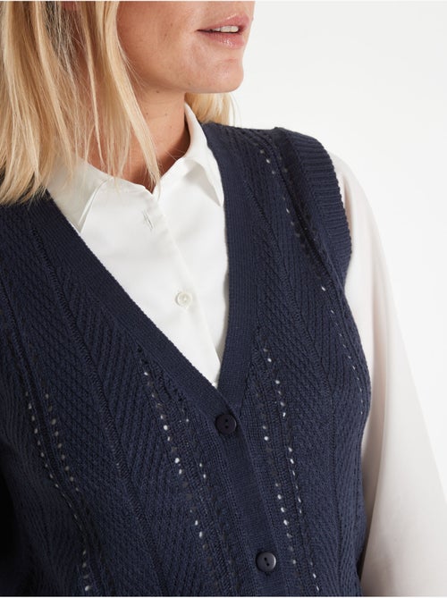 Gilet sans manches maille ajourée - DAXON - Kiabi