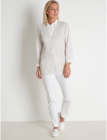 Gilet sans manches maille ajourée - DAXON