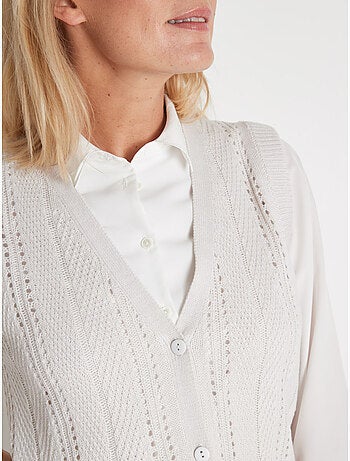 Gilet sans manches maille ajourée - DAXON