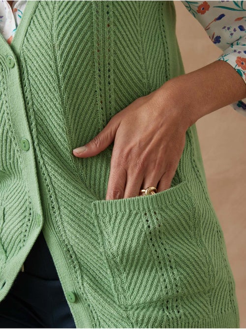 Gilet sans manches maille ajourée - DAXON - Kiabi